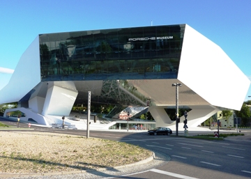 This photo of the Porsche Museum in Stuttgart, Germany was taken by Rudolf Simon and is used courtesy of the Creative Commons Attribution ShareAlike 3.0 License. (http://commons.wikimedia.org/wiki/File:Porsche-Museum_in_summer.JPG)